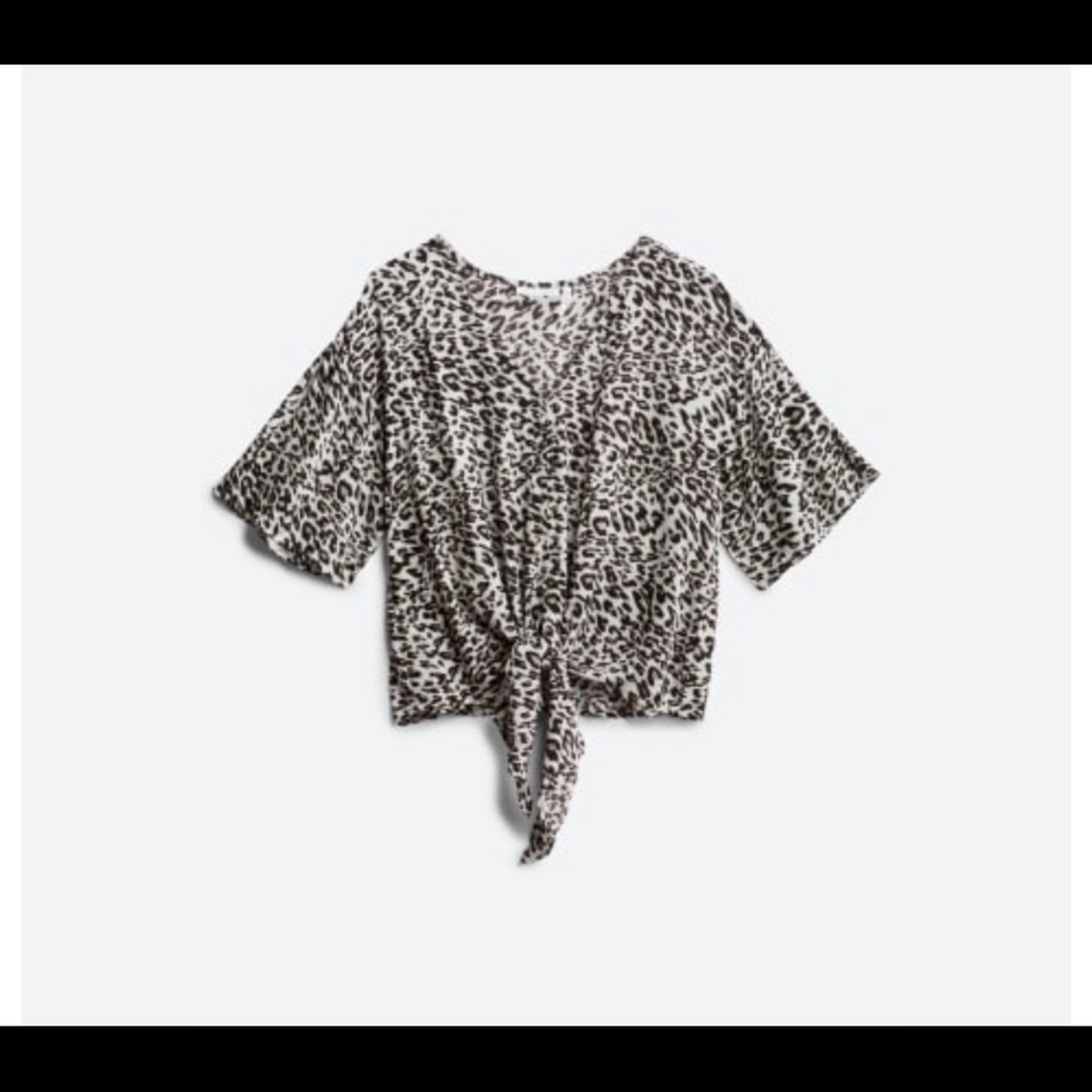 Slightly cropped cheetah print top from stitch fix